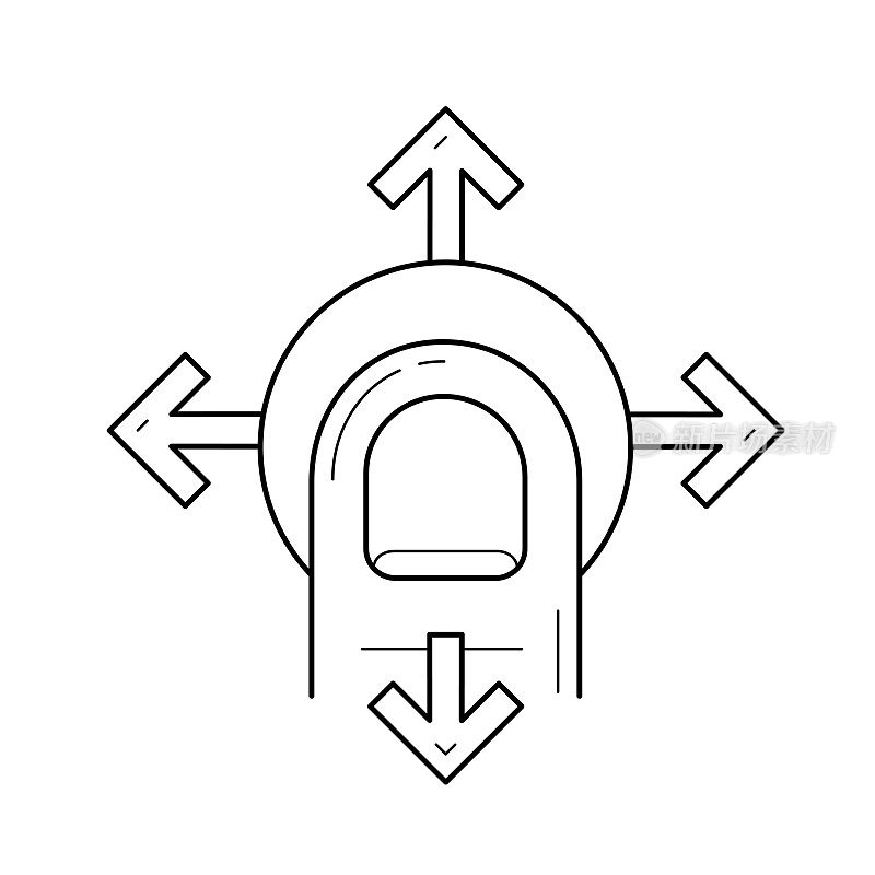 One-finger navigation line icon